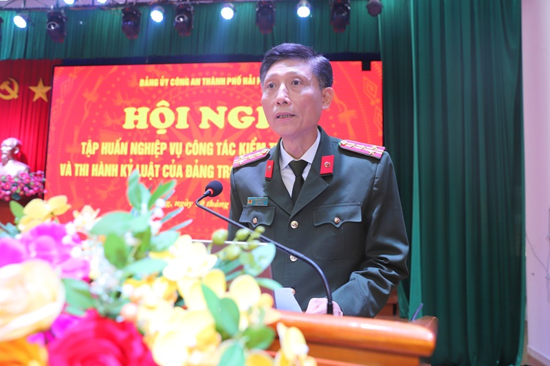 Đảng ủy Công an thành phố tập huấn nghiệp vụ công tác kiểm tra, giám sát, thi hành kỷ luật của Đảng trong CATP